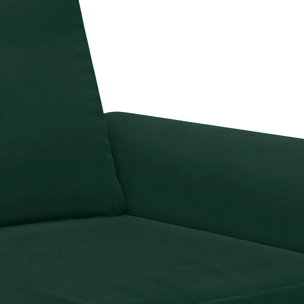 Set di Divani 2 pz con Cuscini Verde Scuro in Velluto 3202232