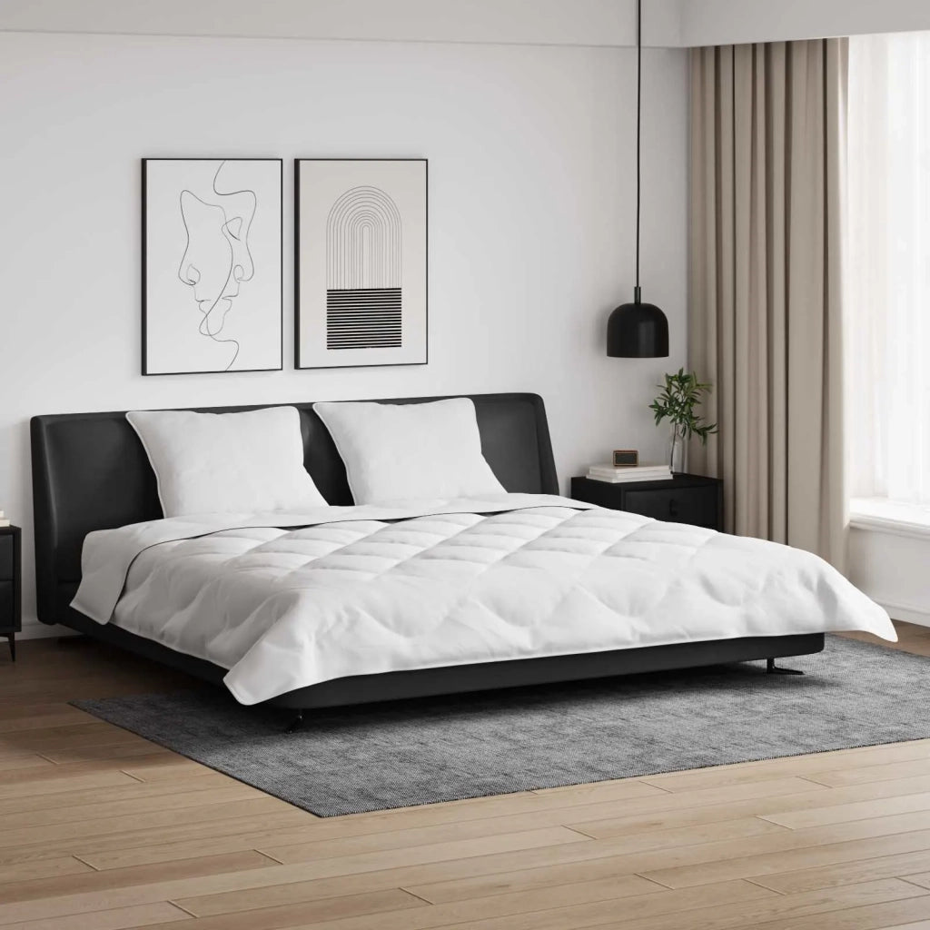 Piumone | Duvet Invernale con cuscino 3 pz Bianco Microfibra