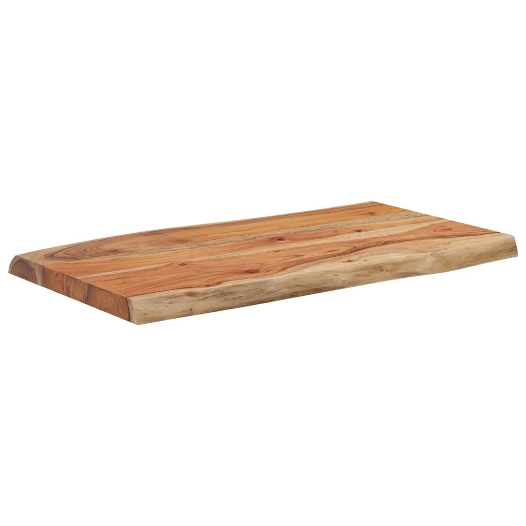 Piano Tavolo | Superficie Tavolo | Piano Scrivania 70x40x2,5 cm Rettangolare Legno Acacia Bordi Vivi