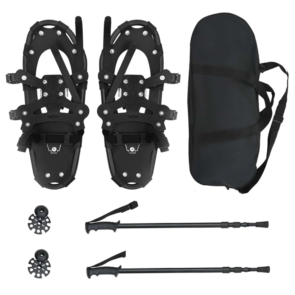 Racchette da neve 3 in 1 con bastoni da trekking Nero CFW6170891