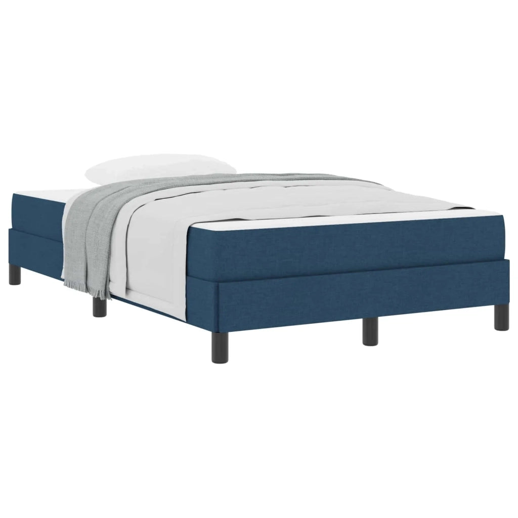 Letto a molle con materasso Blu 120 x 190 cm Tessuto