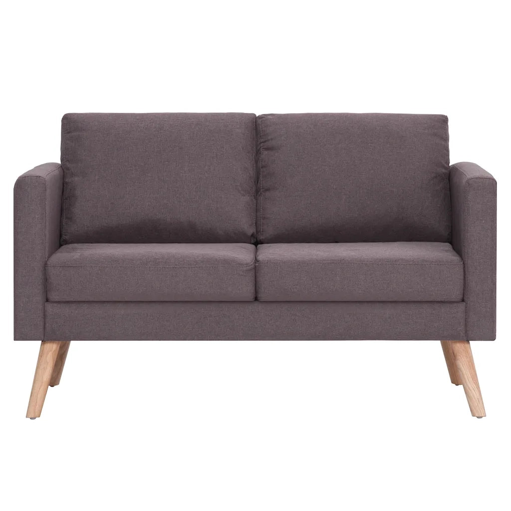 Divano a 2 Posti-Sofa 2 Posti in Tessuto Grigio Talpa