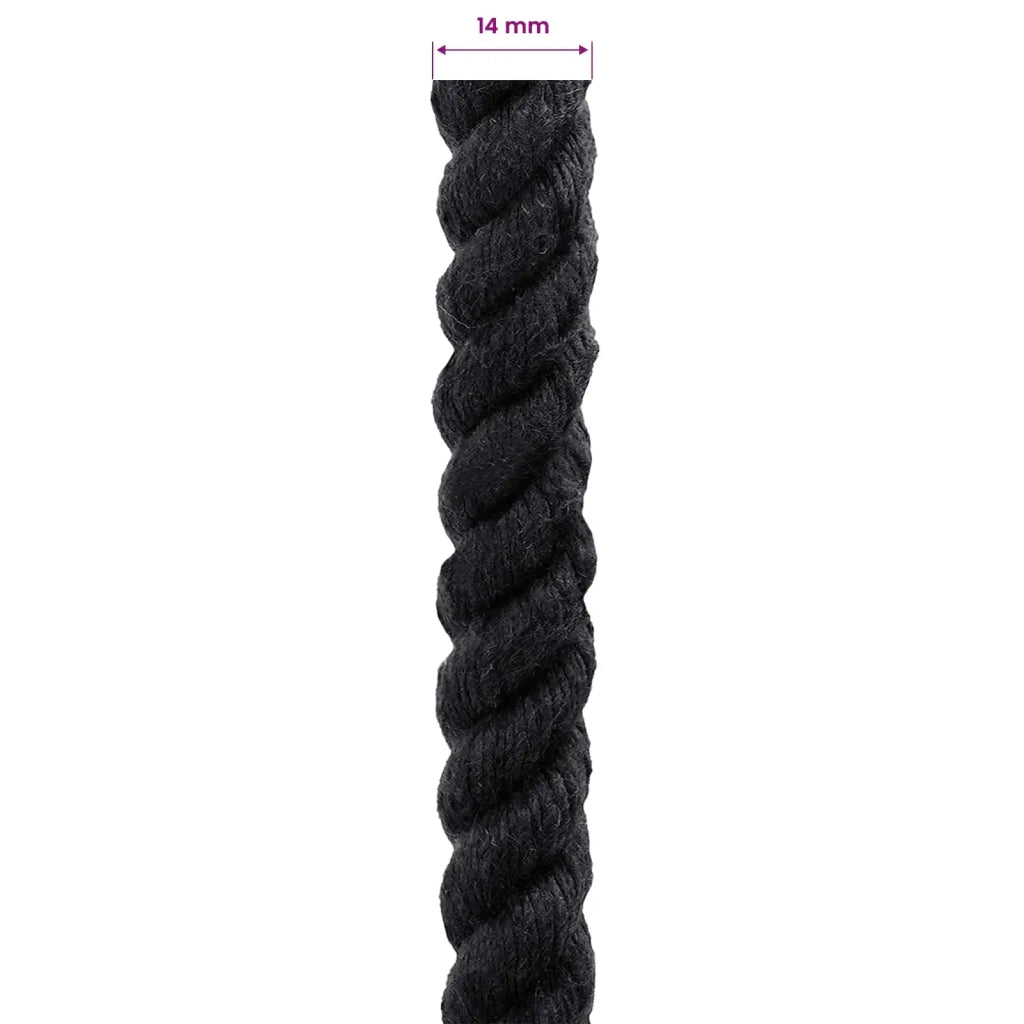 Corda | Fune Nero 1,4 x 1,4 x 2500 cm Cotone