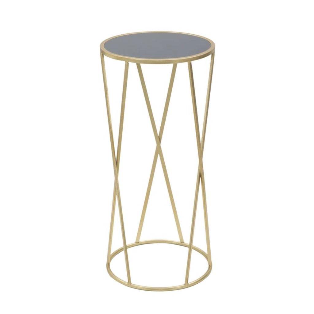Tavolino VKH601, Oro, Metallo, 35x35x75 cm