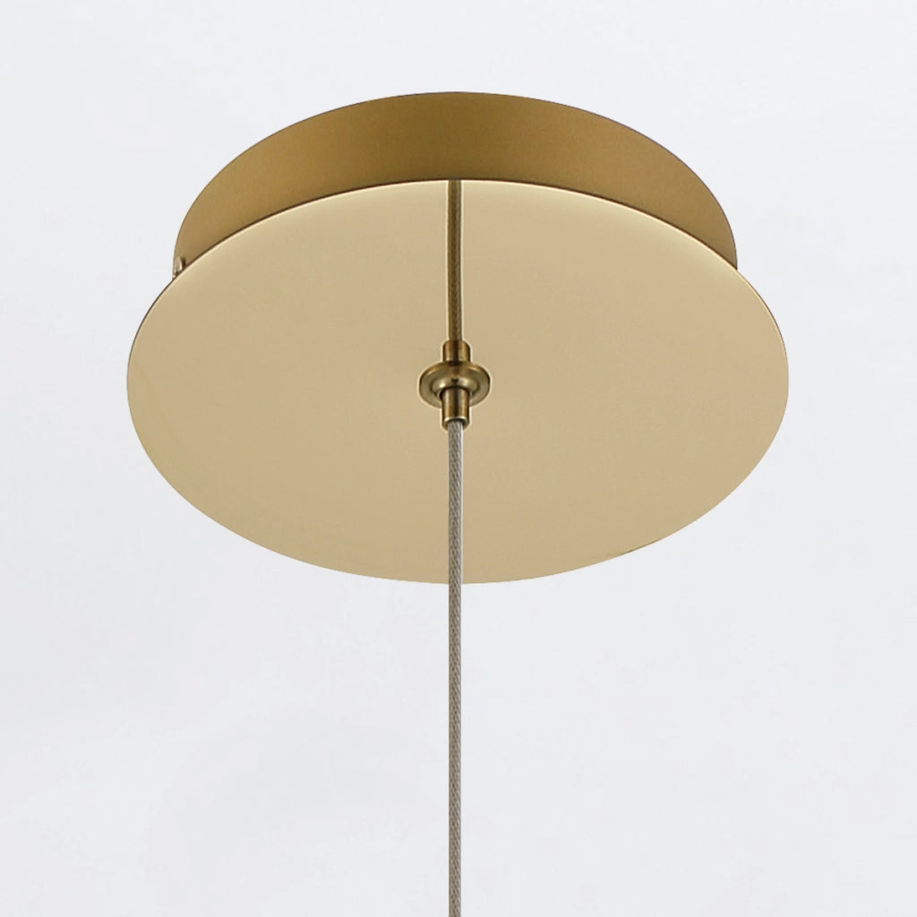 Sospensione Quintiesse Atomo oro vetro trasparente LED 9W