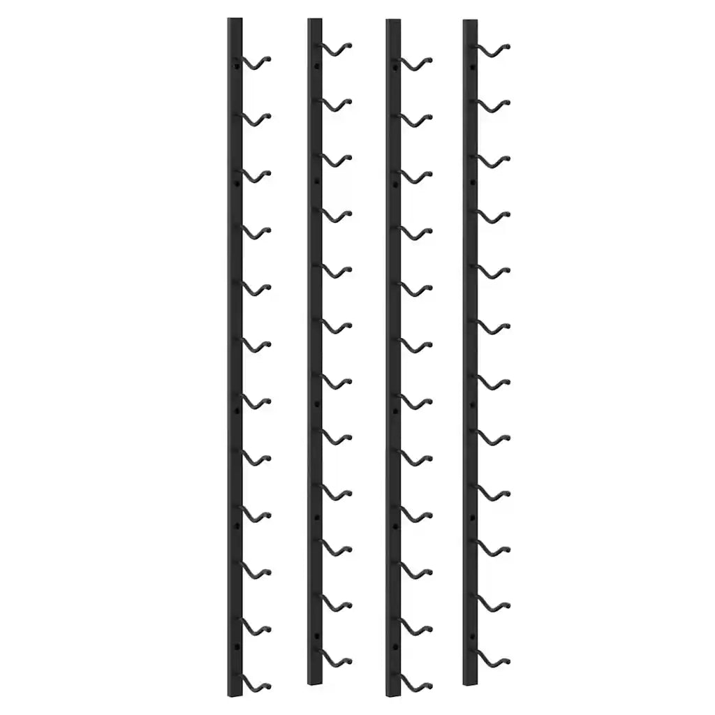 Portavini da Parete per 12 Bottiglie 2 pz Nero in Ferro CFW9838213