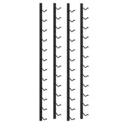 Portavini da Parete per 12 Bottiglie 2 pz Nero in Ferro CFW9838213