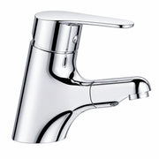 Miscelatore lavabo moderno cromato con doccia estraibile