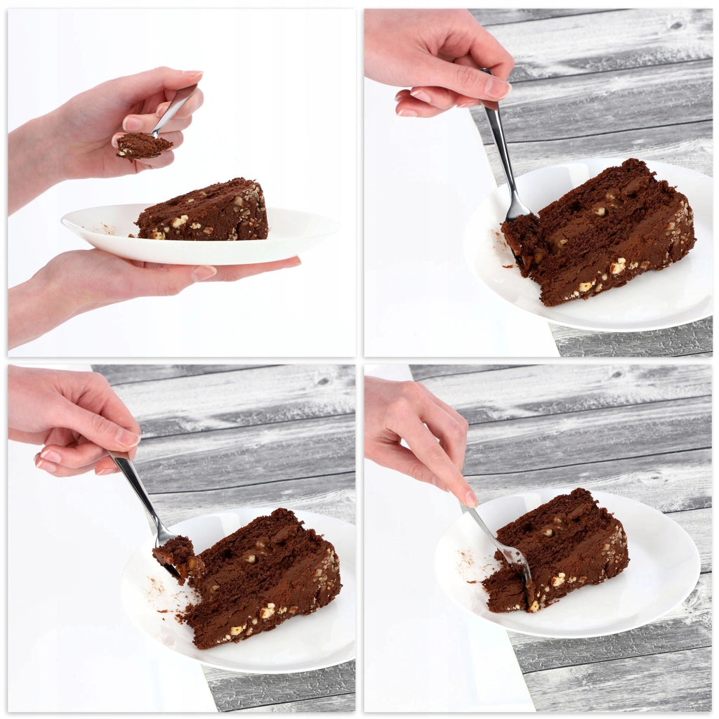 Set di 3 forchette da dessert KADAX lucide