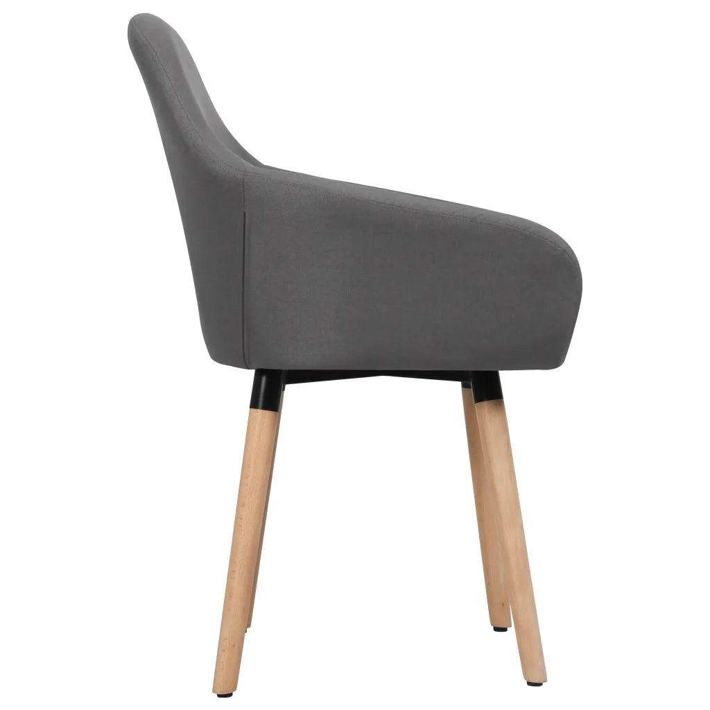 Sedie da Pranzo 2 pz Grigio Scuro in Tessuto 283460