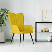Sedia Relax Giallo Senape in Velluto 327684