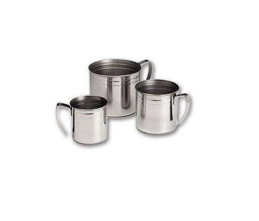 Bicchiere da cucina in metallo con manico rivadossi 8 cm