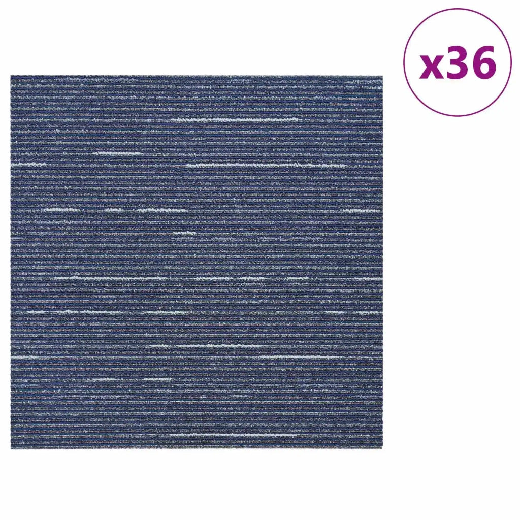 Piastrella per Tappeto Strisce Blu 50 x 50 cm 36 pcs 42032479