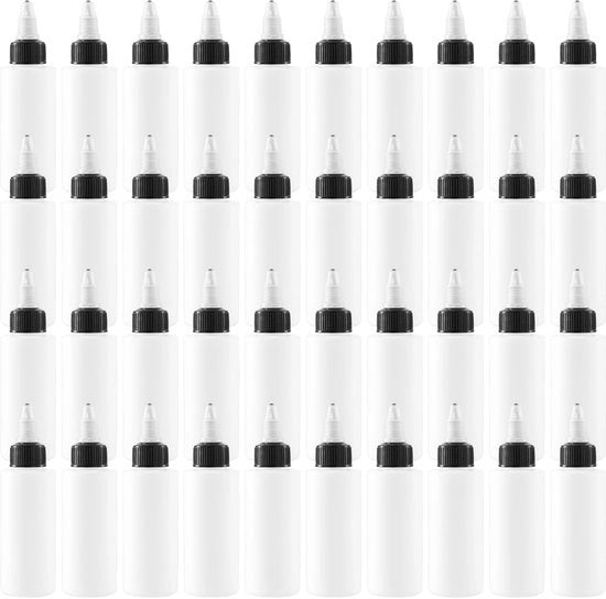 Bottiglie per compressione 40 pezzi - 60 ml/2 oz - Applicatore a vite - Applicatore - Arte e artigianato - Leggero e duraturo - Bottiglie per compressione