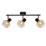 Plafoniera Candellux Acrobat in metallo rame/nera 3xE14