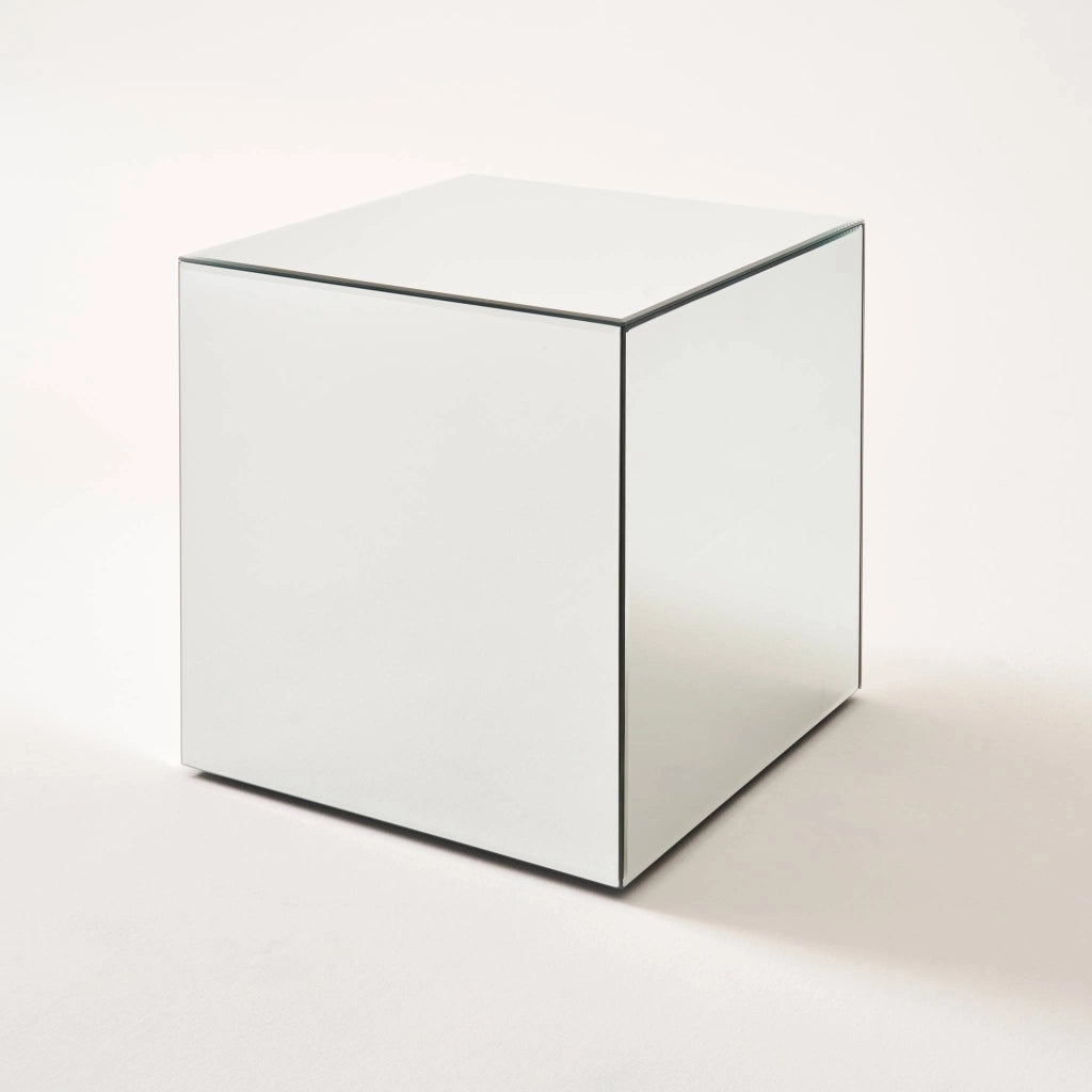 Tavolo cubico a specchio, tavolino da divano, transparent