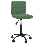 Sedia girevole da ufficio/studio velluto verde scuro 02_0024187