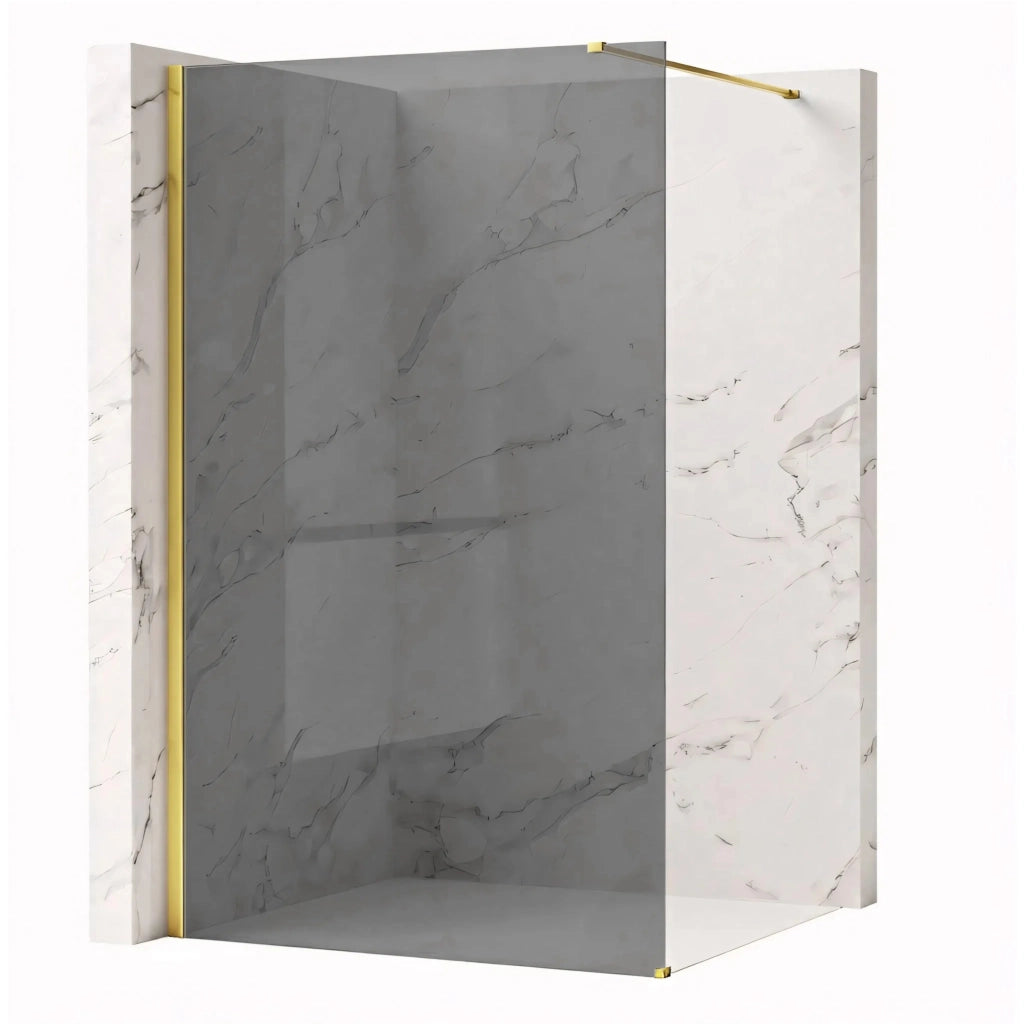 Parete Doccia Rea Flexi Grey / Gold 120