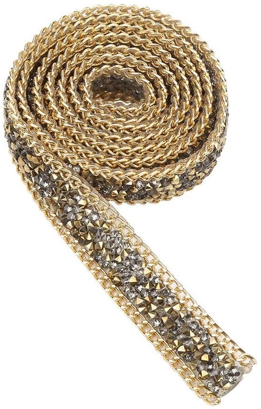 Tessuto Decorativo Glin Glissante - Doppia Puntura - 20mm Largo - 35.8in Lungo - 3 Colori - Sicuro e Duraturo - Lint Decorativo