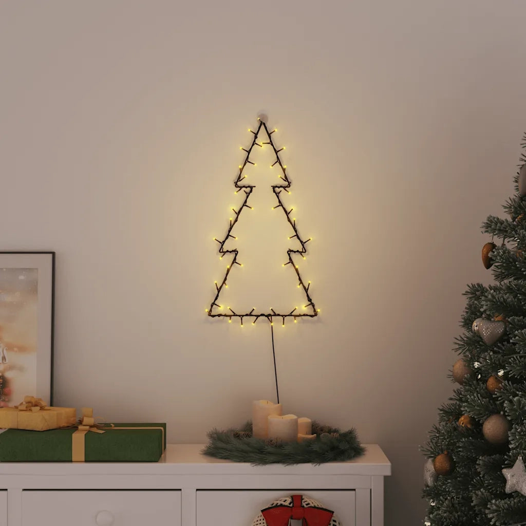 Luci di Natale Albero di Natale Silhouette 80 LED Bianco Caldo CFW5779090