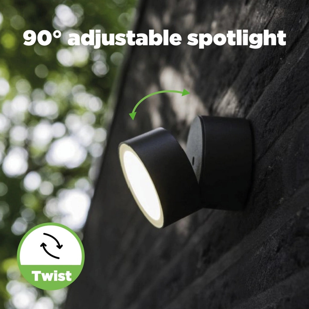 Plafoniera esterna LED Lutec Trumpet antracite IP54