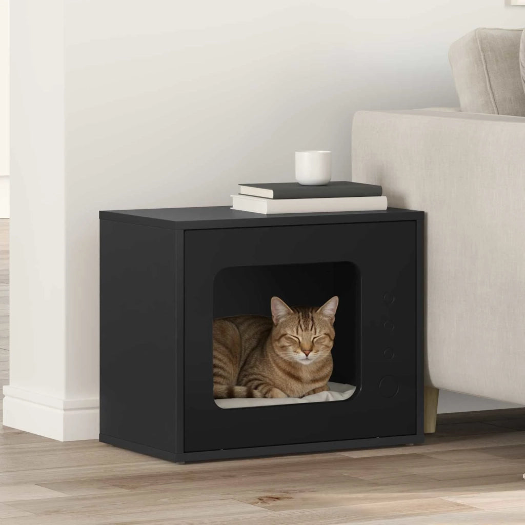 Casa per Gatti Nero 51 x 30 x 42,5 cm Legno multistrato 8000645
