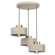 Lampada a sospensione Marti Luminex beige oro 3xE27
