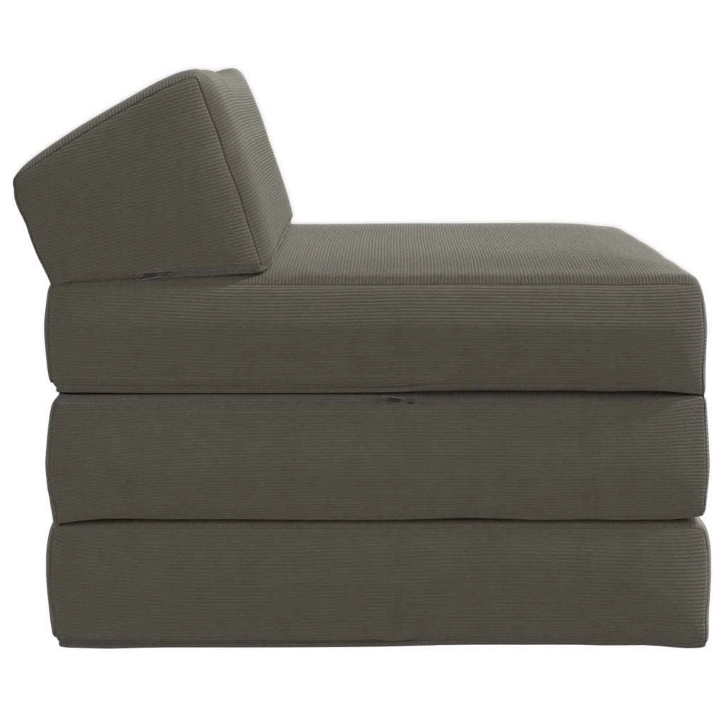 Divano Letto Pieghevole Grigio Chiaro 200 x 70 x 10 cm 900029