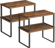 Kruidenrek 4 in 1, set di organizzatori per cucina, raccoglitore di spezie, espandibile, contenitore per spezie, ripiegabile, con struttura in metallo, nero-blu scuro di terra