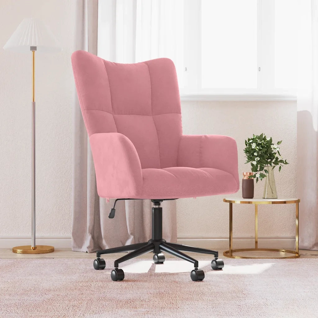 Poltrona | Sedia Relax Rosa in Velluto