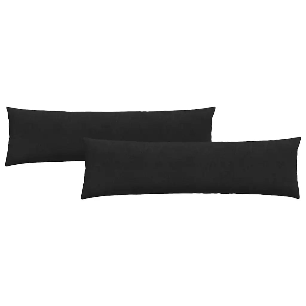 Cuscini da Divano 2 pcs Nero 145 x 40 cm Tessuto 42013827