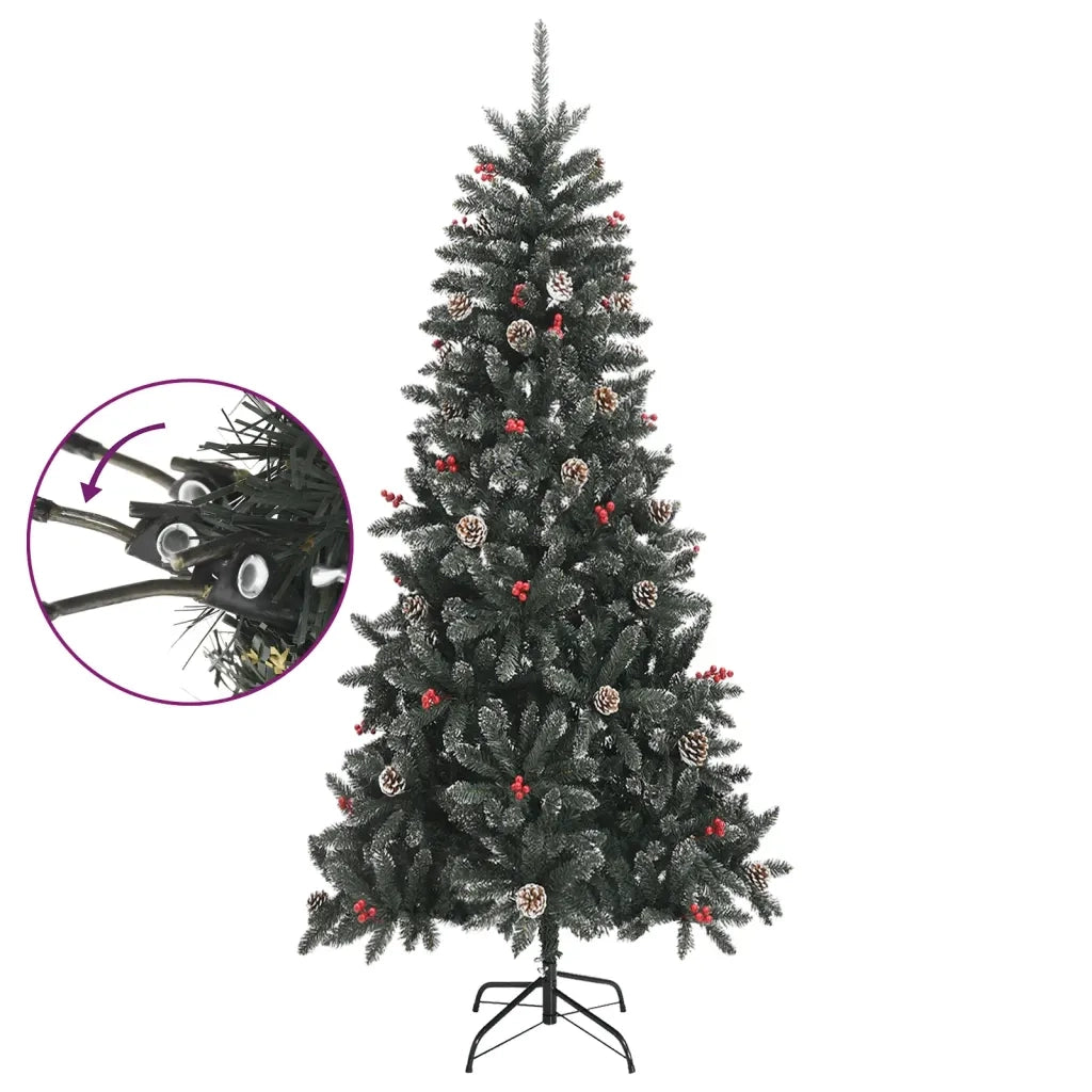 Albero di Natale Artificiale con Base Verde 240 cm PVC 345182