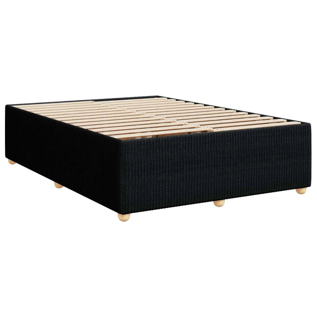 Letto box spring con materasso Nero 140 x 200 cm Tessuto 3452941