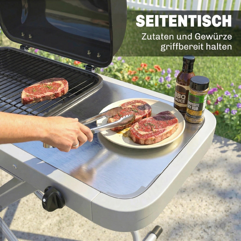 Grill a Gas Portatile 1 Fuoco 2,5kW ¨C zephmum ¨C Grigio