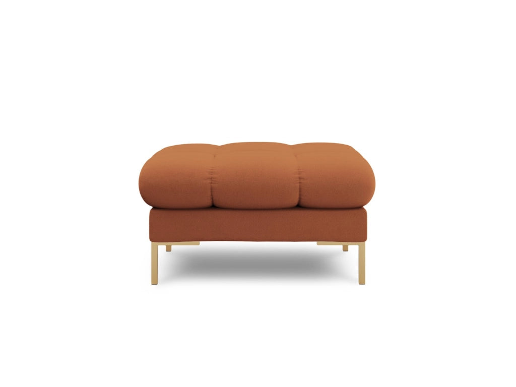 Cosmopolitan Design - Pouf "Bali" in tessuto strutturato mattone 