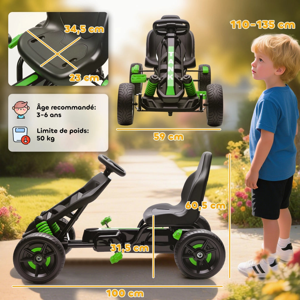 Go Kart Bambini ¨C Minimal ¨C Verde 3-6 anni