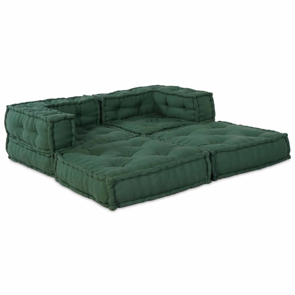 Divano modulare 2 pcs Verde 140 x 70 x 56 cm Tessuto 3315076