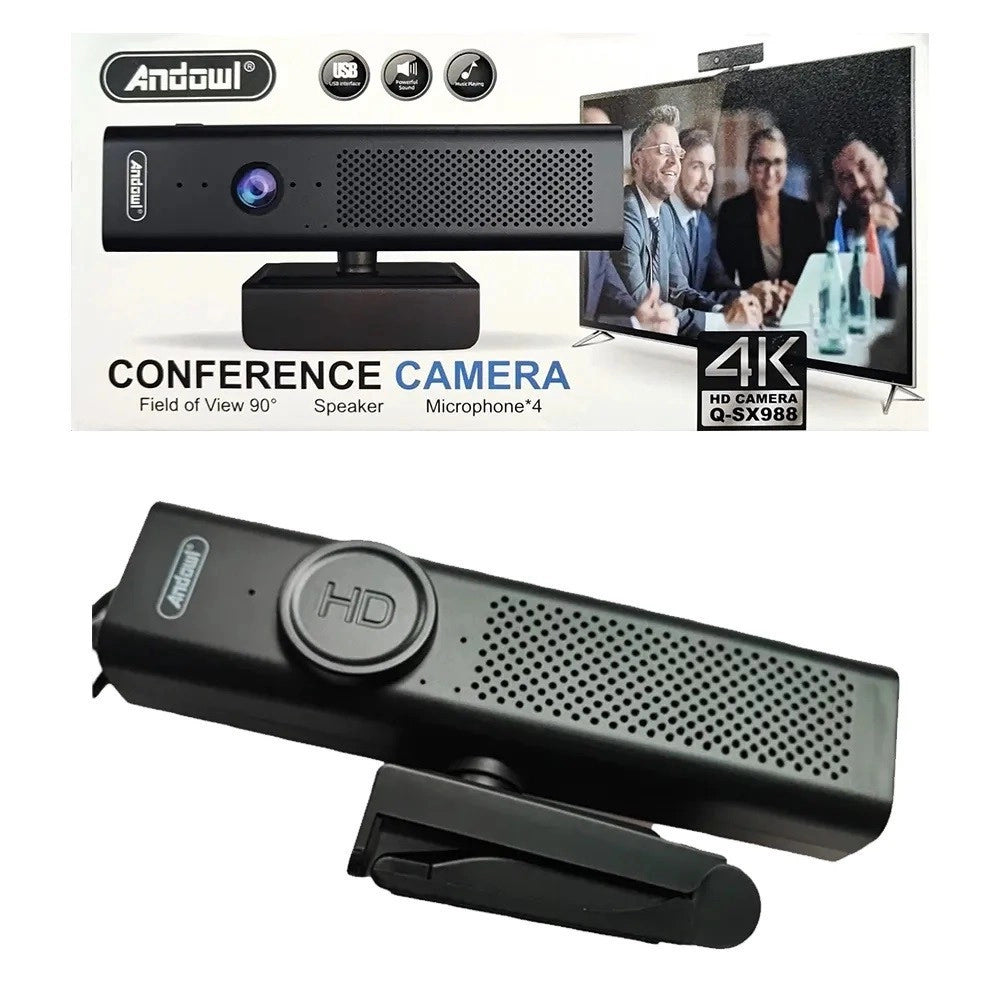 Trade Shop - Telecamera Video Per Conferenze Web 4k Ultra Hd 30fps Microfono Q-sx988 Laptop -