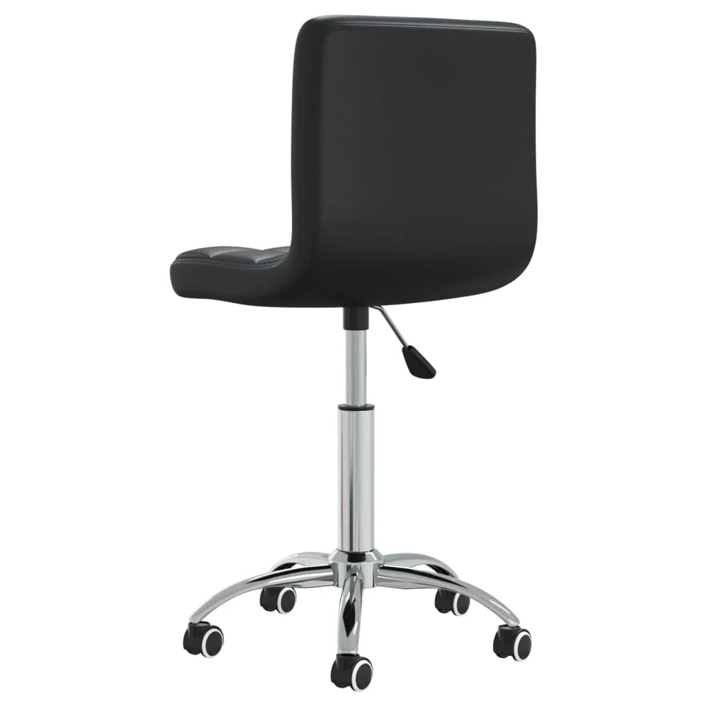 Sedia girevole da ufficio/sedia da studio/sedia da computer/sgabello/poltrona letto in similpelle nera 02_0024053