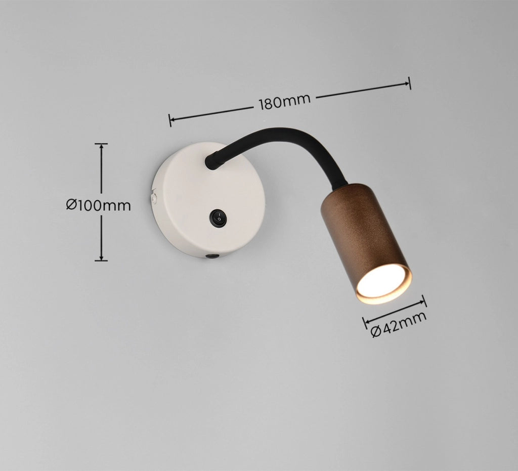 Applique da parete TARYN 1xGU10 mini beige metallo RL