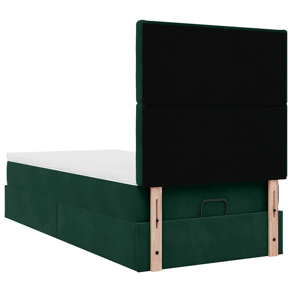Struttura Letto Pouf con Materassi 100x200 cm Velluto 3314447