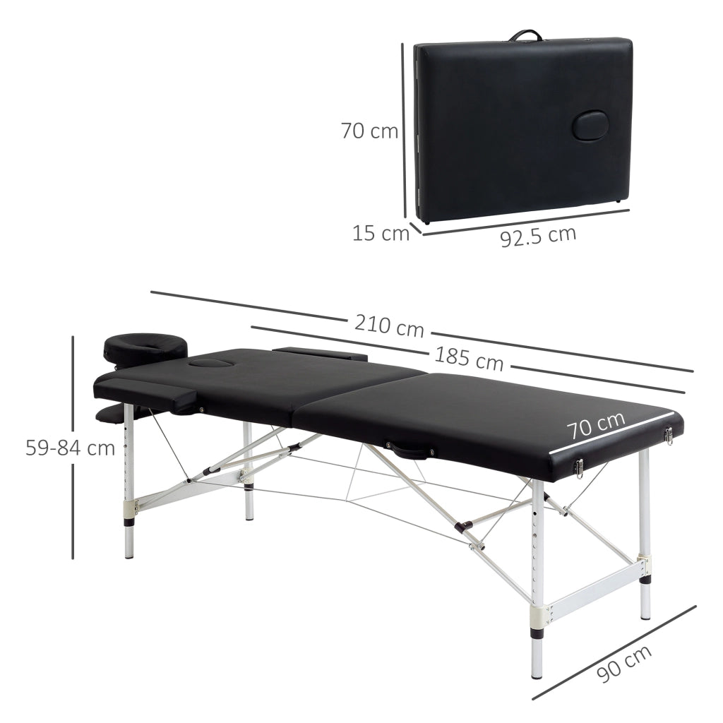 Lettino Massaggio Pieghevole ¨C Minimal ¨C Nero