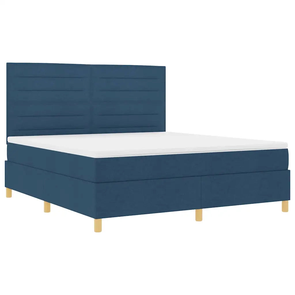 Letto a molle con materasso Blu 180 x 200 cm Tessuto 3339566