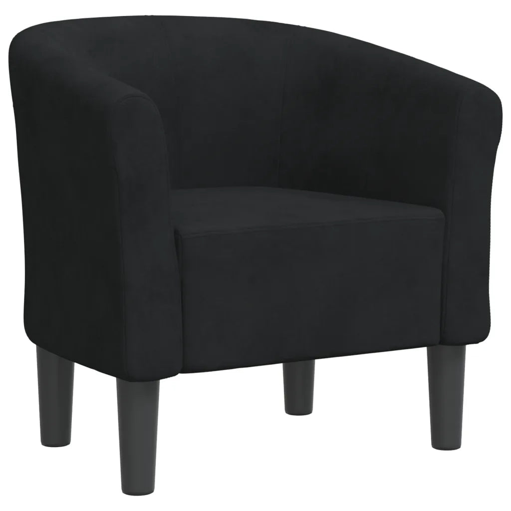 Poltrona | Sedia Relax Cabriolet Nera in Velluto