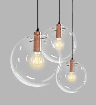 Lampada Da Soffitto Pensile Di Vetro Lassi 20+25+30 Cmd