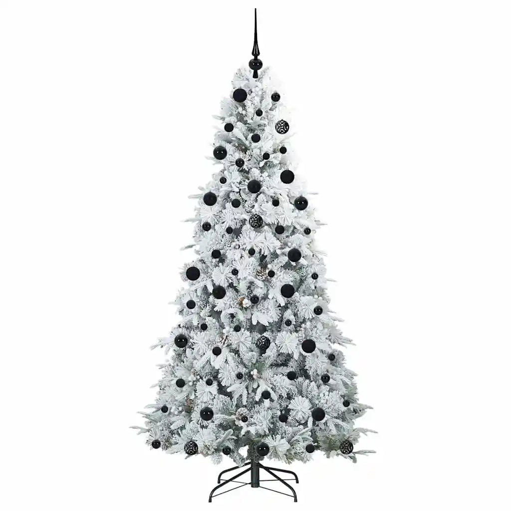 Albero di Natale Artificiale con Rami Pieghevoli Bianco 210 cm