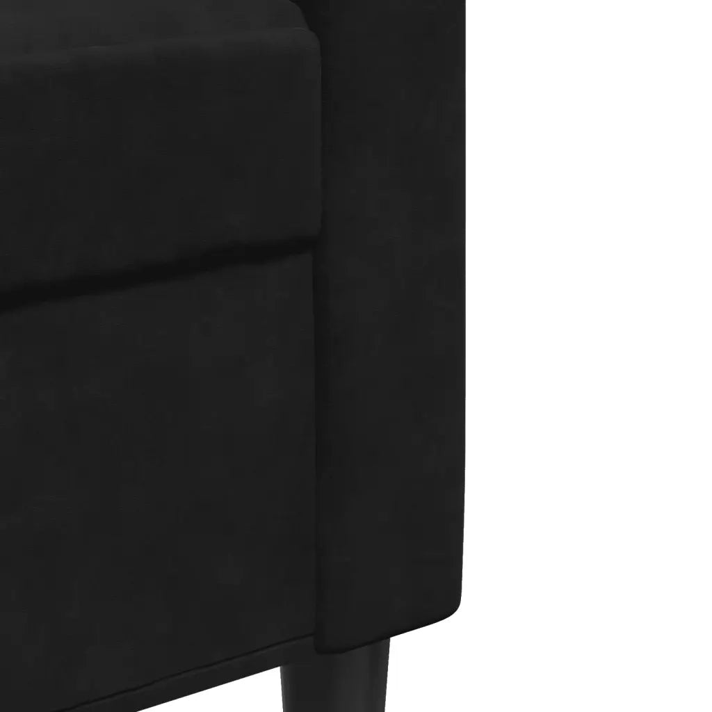 Divano a 3 Posti Nero 180 cm in Velluto 4007639