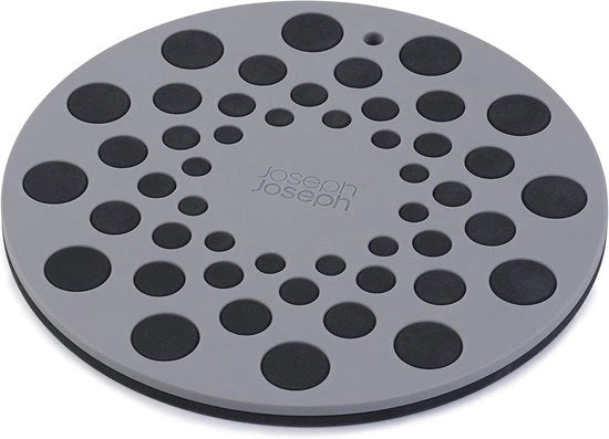 Onderdrukjes Ronde in Silicone - Onderdrukking - 2 Pezzi - Grigio - Silicone