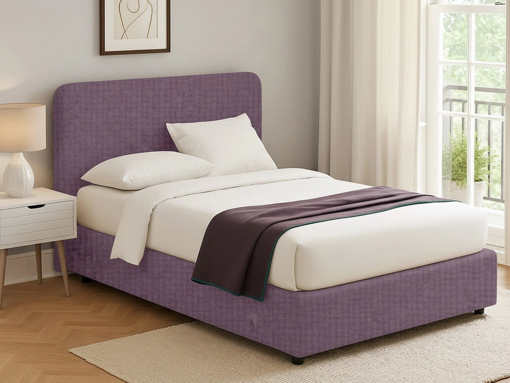 Reading, Letto Singolo Sfoderabile Made in Italy, Viola Lilla