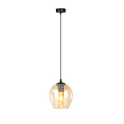 Lampada a sospensione Emibig Istar vetro miele nero E27